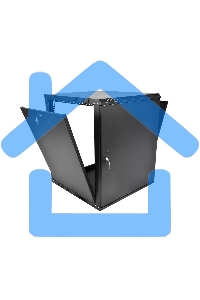 Шкаф телекоммуникационный настенный разборный ЦМО ЭКОНОМ 12U (600 x 650) дверь металл, черный (ШРН-Э-12.650.1-9005)