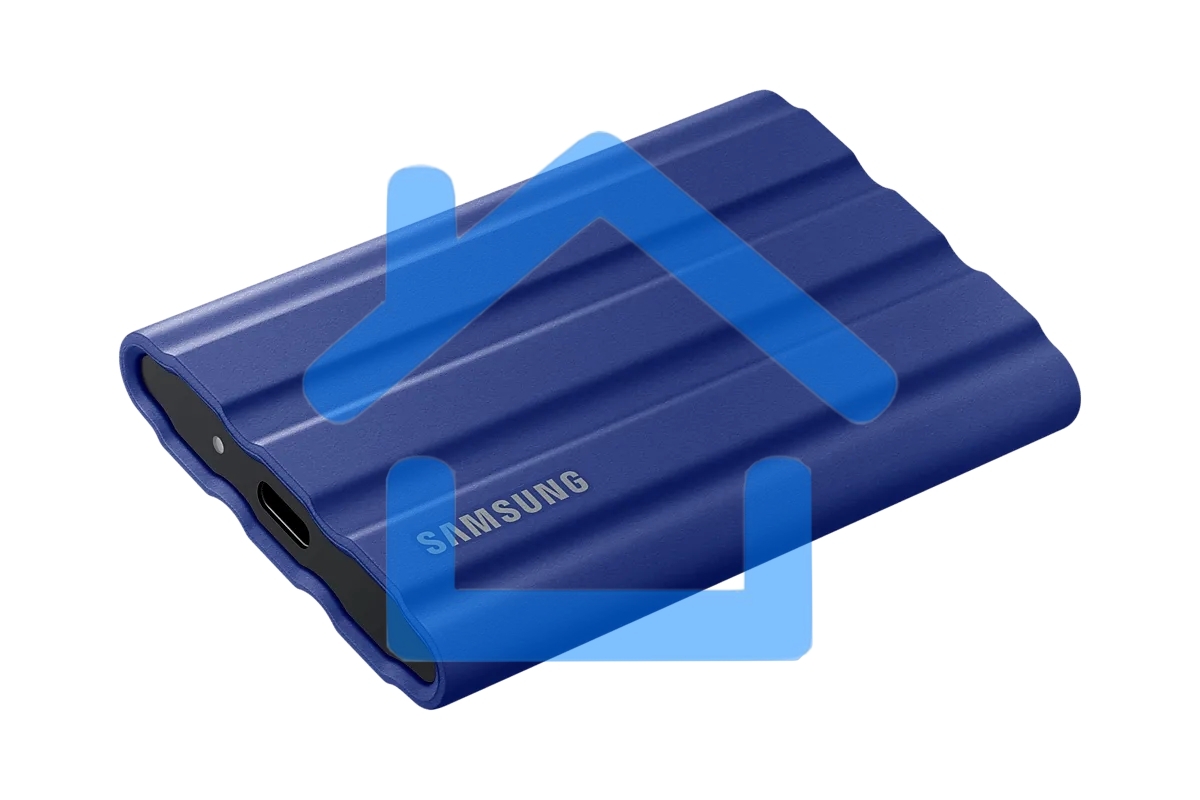 Накопитель SSD Samsung T7 Shield MU-PE1T0R/WW, USB3.2, 1ТБ, синий