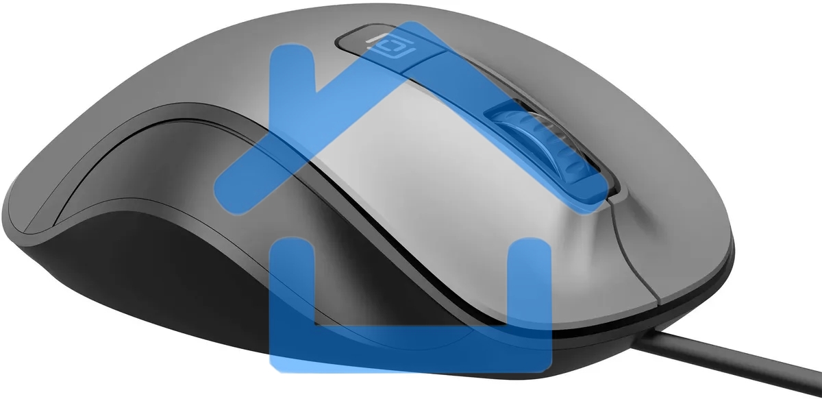Мышь проводная Oklick 504M черный/серый, 3600 dpi, USB, кнопки - 6