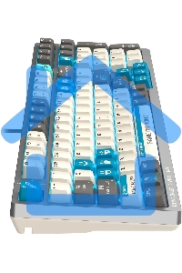 Клавиатура A4Tech Bloody S98 Pixels Blue проводная USB серый/бежевый