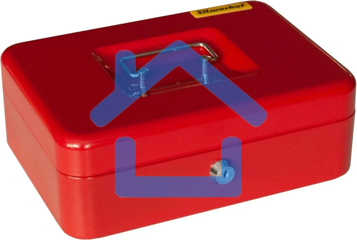 Ящик для денег Silwerhof 90x250x180 красный сталь