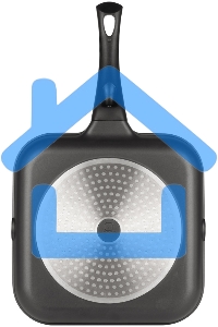 Сковорода-гриль Rondell Schwarz RDA-1683 квадратная 28см покрытие: Xylan Plus ручка несъемная (без крышки) черный