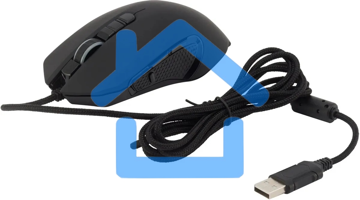 Мышь проводная Acer OMW160 черный, 6400 dpi, USB, кнопки - 8