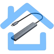 Концентратор Vention OTG USB 3.2 Gen 2 Type-C на 4 USB порта + USB-C PD Серый - 0.15м.