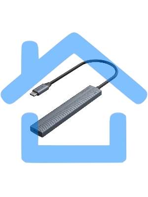 Концентратор Vention OTG USB 3.2 Gen 2 Type-C на 4 USB порта + USB-C PD Серый - 0.15м.