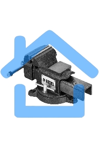 Тиски слесарные Denzel BVH-100 100 мм, поворотные, стальная направляющая, с наковальней