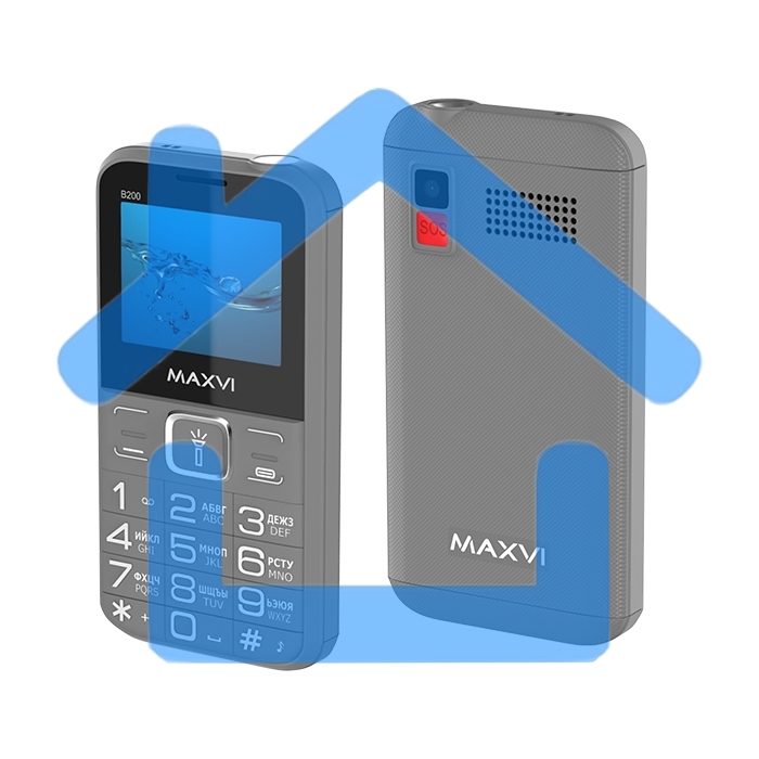 Мобильный телефон Maxvi B200 серый