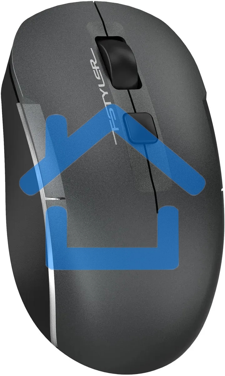 Мышь беспроводная A4Tech Fstyler FB26CS Air2 серый/черный, 2000 dpi, радиоканал, Bluetooth, USB, кнопки - 4