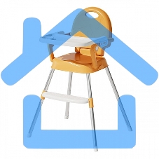 Стульчик для кормления BQ BCH001 Yellow. Материал детского стульчика: Пластик, Материал ножек: Металл