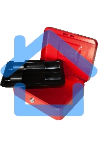 Ящик для денег Silwerhof 90x250x180 красный сталь