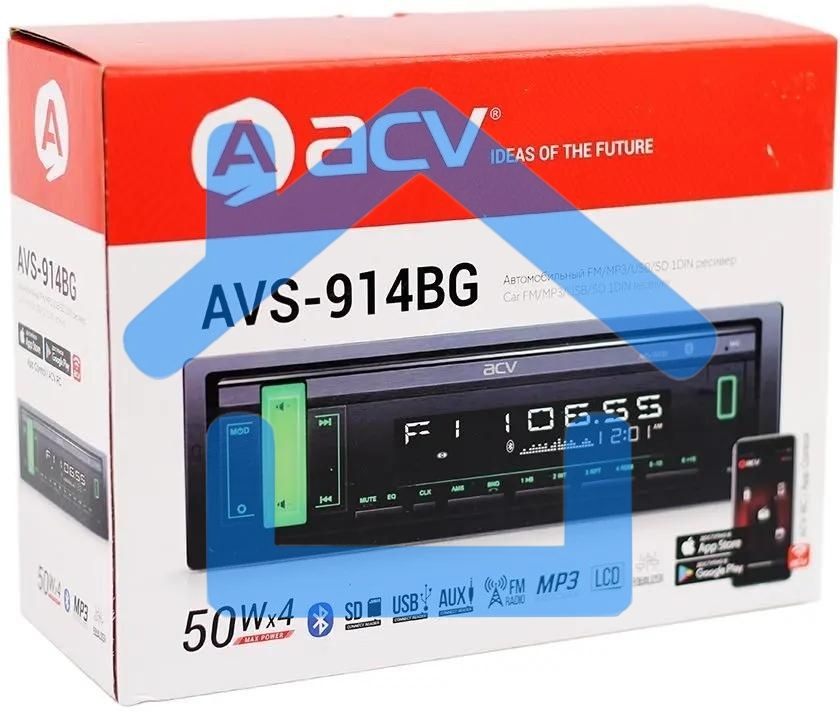 Автомагнитола ACV AVS-914BG 1DIN 4x50Вт