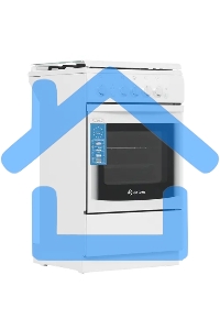 Плита газовая De Luxe 5040.44Г (КР) ЧР белый, конфорок 4 шт, духовка 46 л, 50 см x 85 см x 50 см