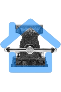 Тиски слесарные Denzel BVH-100 100 мм, поворотные, стальная направляющая, с наковальней