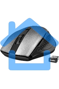 Мышь беспроводная SVEN RX-425W серый, 1600 dpi, радиоканал, USB, кнопки - 6