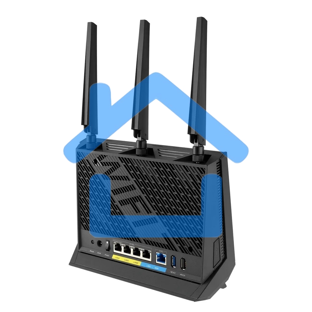 Маршрутизатор ASUS RT-BE86U, черный/красный, 90IG08W0-MO9A0V