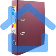 Папка-регистратор Silwerhof 2013375 A4 50мм, ПВХ/бумага бордовый, металлическая окантовка, сборная (упаковка: 2шт)