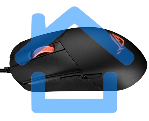 Мышь проводная ASUS P518 ROG STRIX IMPACT III черный, 12000 dpi, USB, кнопки - 5