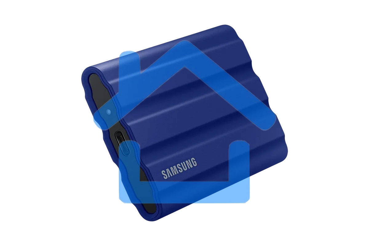 Накопитель SSD Samsung T7 Shield MU-PE1T0R/WW, USB3.2, 1ТБ, синий