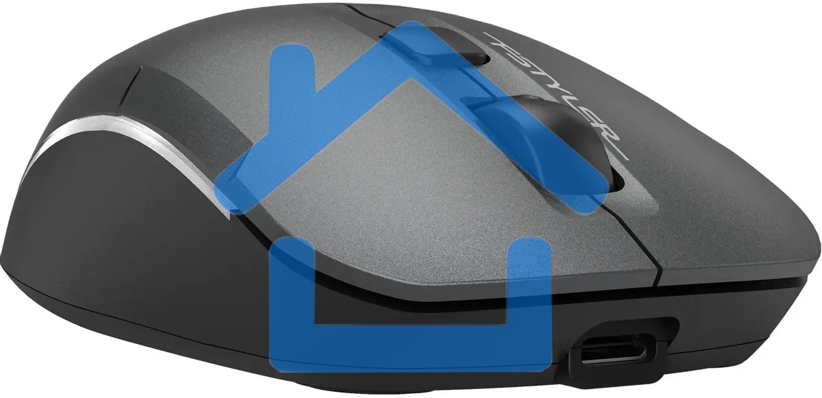Мышь беспроводная A4Tech Fstyler FB26CS Air2 серый/черный, 2000 dpi, радиоканал, Bluetooth, USB, кнопки - 4