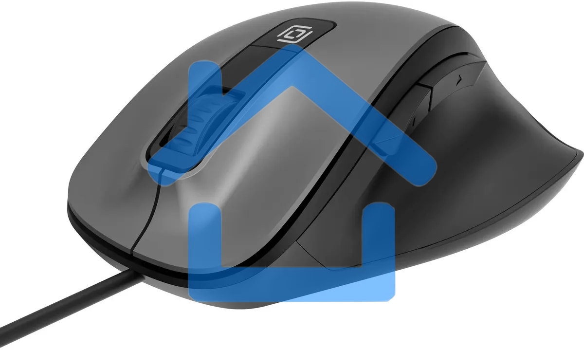 Мышь проводная Oklick 504M черный/серый, 3600 dpi, USB, кнопки - 6