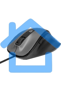 Мышь проводная Oklick 504M черный/серый, 3600 dpi, USB, кнопки - 6