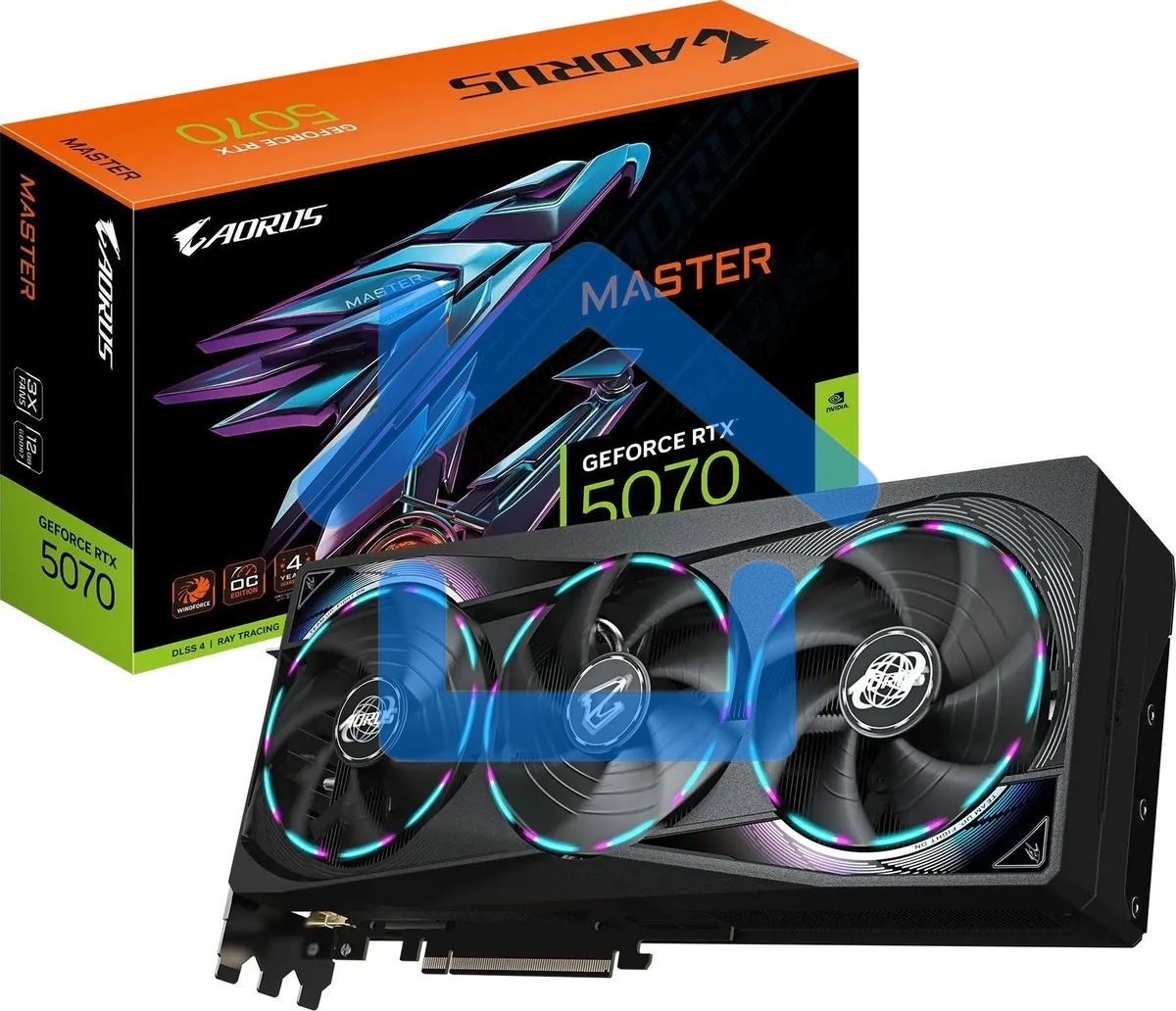 Видеокарта Gigabyte PCI-E GV-N5070AORUS M-12GD 1.0 NVIDIA GeForce RTX 5070 12Gb 192bit GDDR7 2805/28000 HDMIx1 DPx3 HDCP Ret