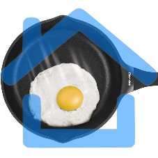 Сковорода Rondell Pacific RDA-1905 круглая 24см покрытие: Xylan Plus ручка несъемная (без крышки) серый