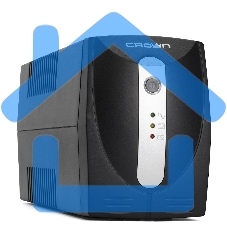 Источник бесперебойного питания Crown CMU-650X (650ВА/360 Вт; 2хEURO резервным питанием и фильтрацией; 12V/7AH х 1; пластик)