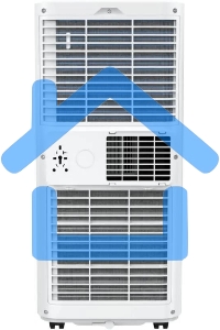 Мобильный кондиционер Royal Clima RM-TS28CH-E 9500 BTU, 28 м², 54 дБ, охлаждение, осушение, белый