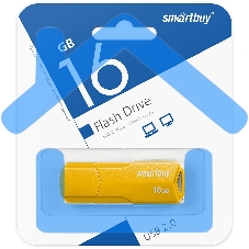 Флешка USB Smartbuy R/W 16 Gb CLUE Yellow (SB16 GbCLU-Y)