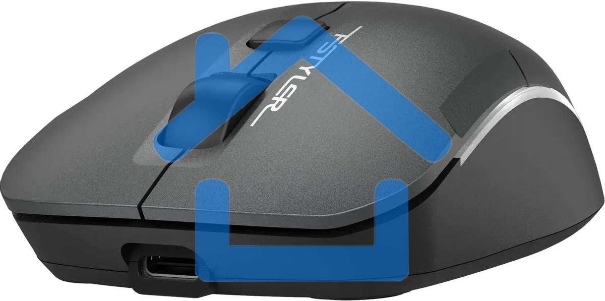 Мышь беспроводная A4Tech Fstyler FB26CS Air2 серый/черный, 2000 dpi, радиоканал, Bluetooth, USB, кнопки - 4