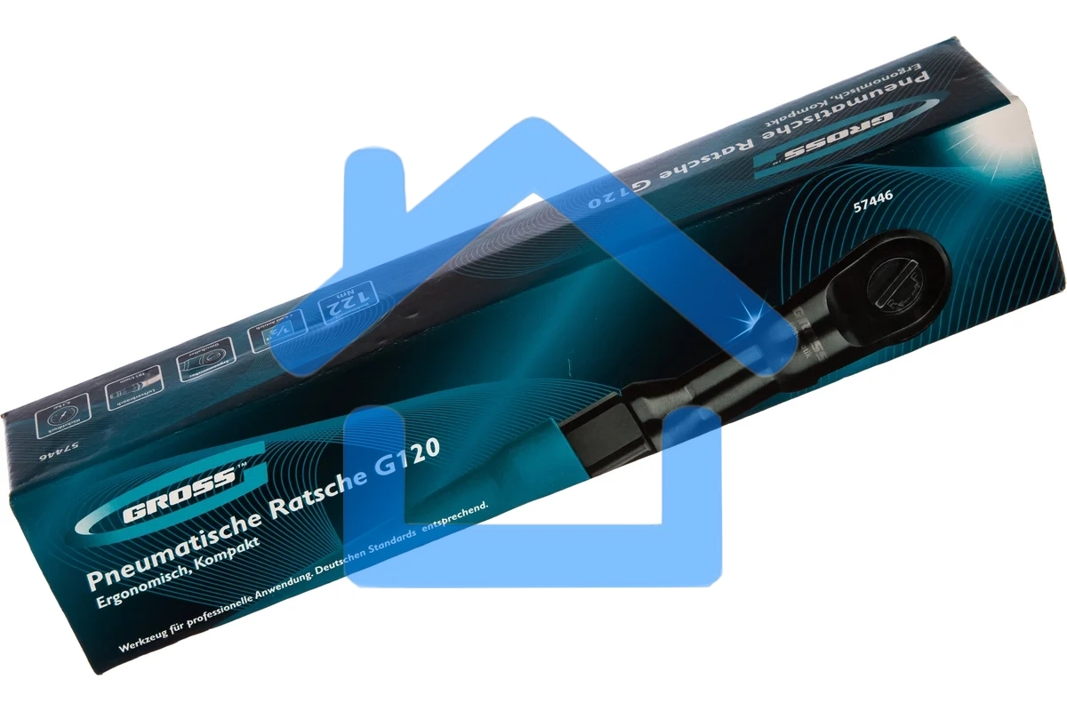 Трещотка пневматическая GROSS G120 57446 1/2'' 122нм 160об/мин