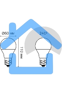 Лампа светодиодная Gauss Led A60-dim E27 11Вт 3000К диммируемая
