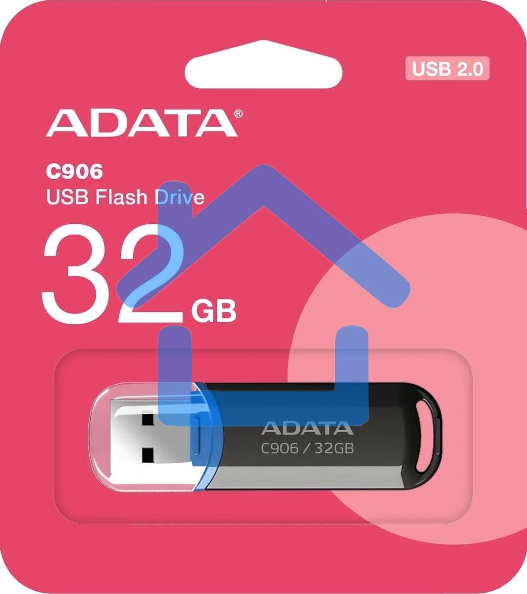 Флешка USB ADATA C906 (AC906-32G-RBK), 32Gb, USB 2.0, R/W 15/5, черный / синий