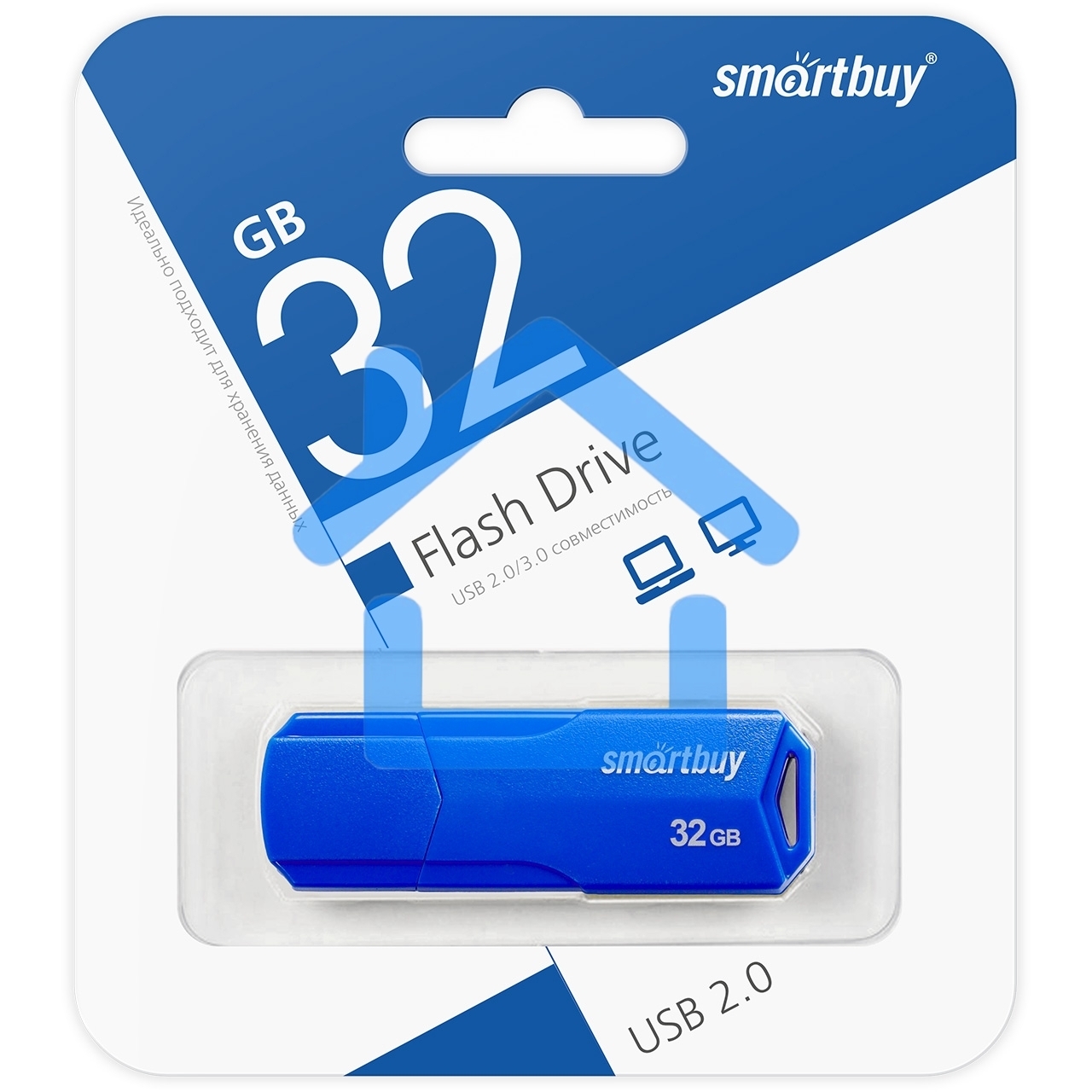 Флешка USB R/W SmartBuy R/W 32Gb CLUE Blue (SB32GbCLU-BU)