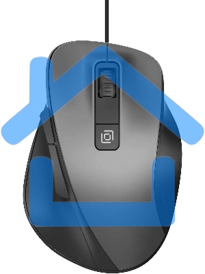 Мышь проводная Oklick 504M черный/серый, 3600 dpi, USB, кнопки - 6