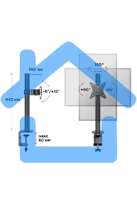 Кронштейн настольный для мониторов HOLDER MDS-M101 черный