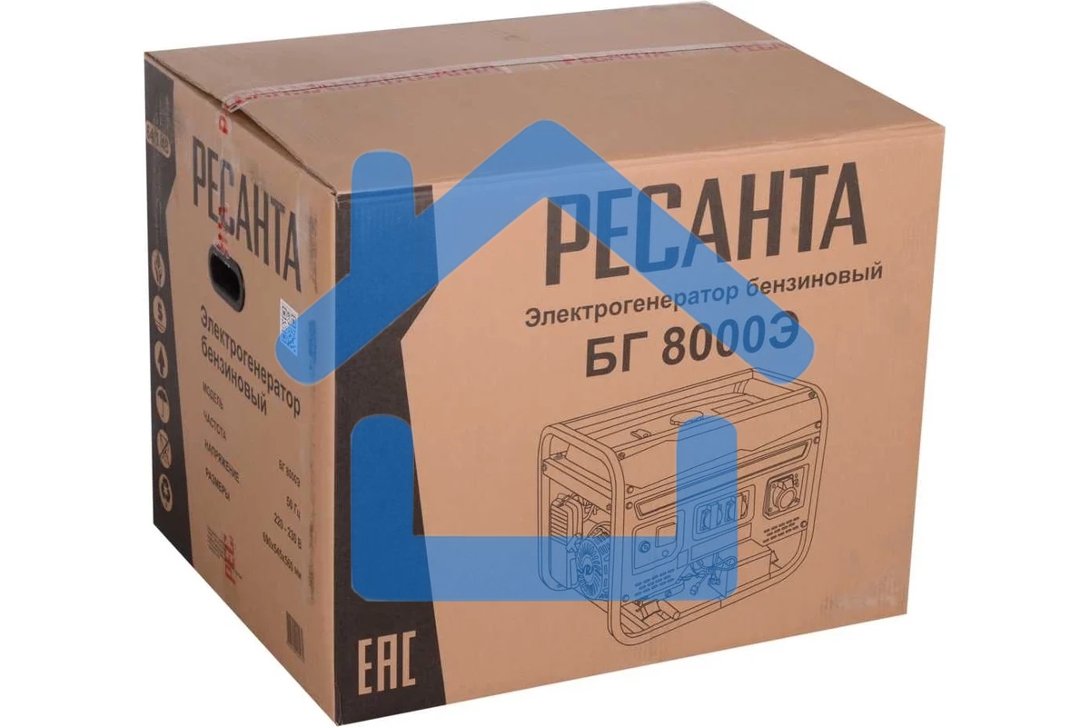 Электрогенератор бензиновый Ресанта БГ 8000 Э, 7 кВт, 66 дБ, 76.8 кг