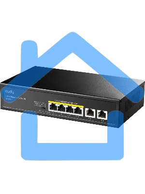 Коммутатор Cudy GS1006P (L2) 6x1Gbит/с 6PoE+ неуправляемый