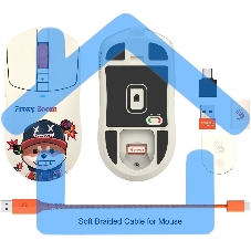 Мышь беспроводная/проводная A4Tech Bloody R72 Ultra Proxy Boom бежевый, 20000 dpi, радиоканал, USB, кнопки - 7