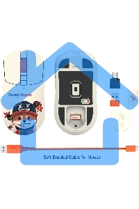 Мышь беспроводная/проводная A4Tech Bloody R72 Ultra Proxy Boom бежевый, 20000 dpi, радиоканал, USB, кнопки - 7