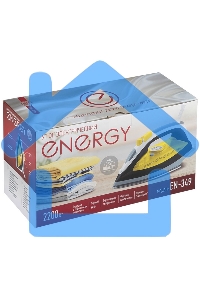 Утюг ENERGY EN-349 желтый/черный, 2200 Вт, пар, спрей, тефлоновая подошва