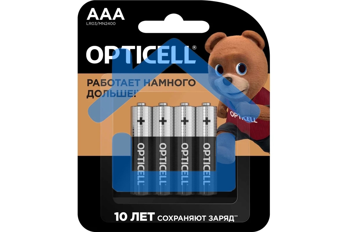 Элемент питания алкалиновый AAA/LR03 (блист. 4шт) Basic Opticell 5051002