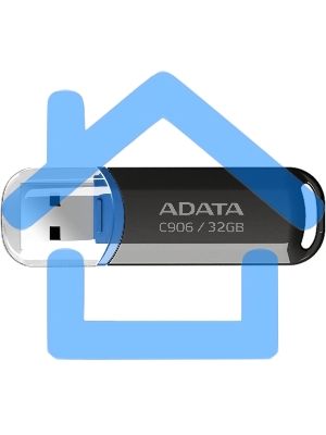 Флешка USB ADATA C906 (AC906-32G-RBK), 32Gb, USB 2.0, R/W 15/5, черный/синий