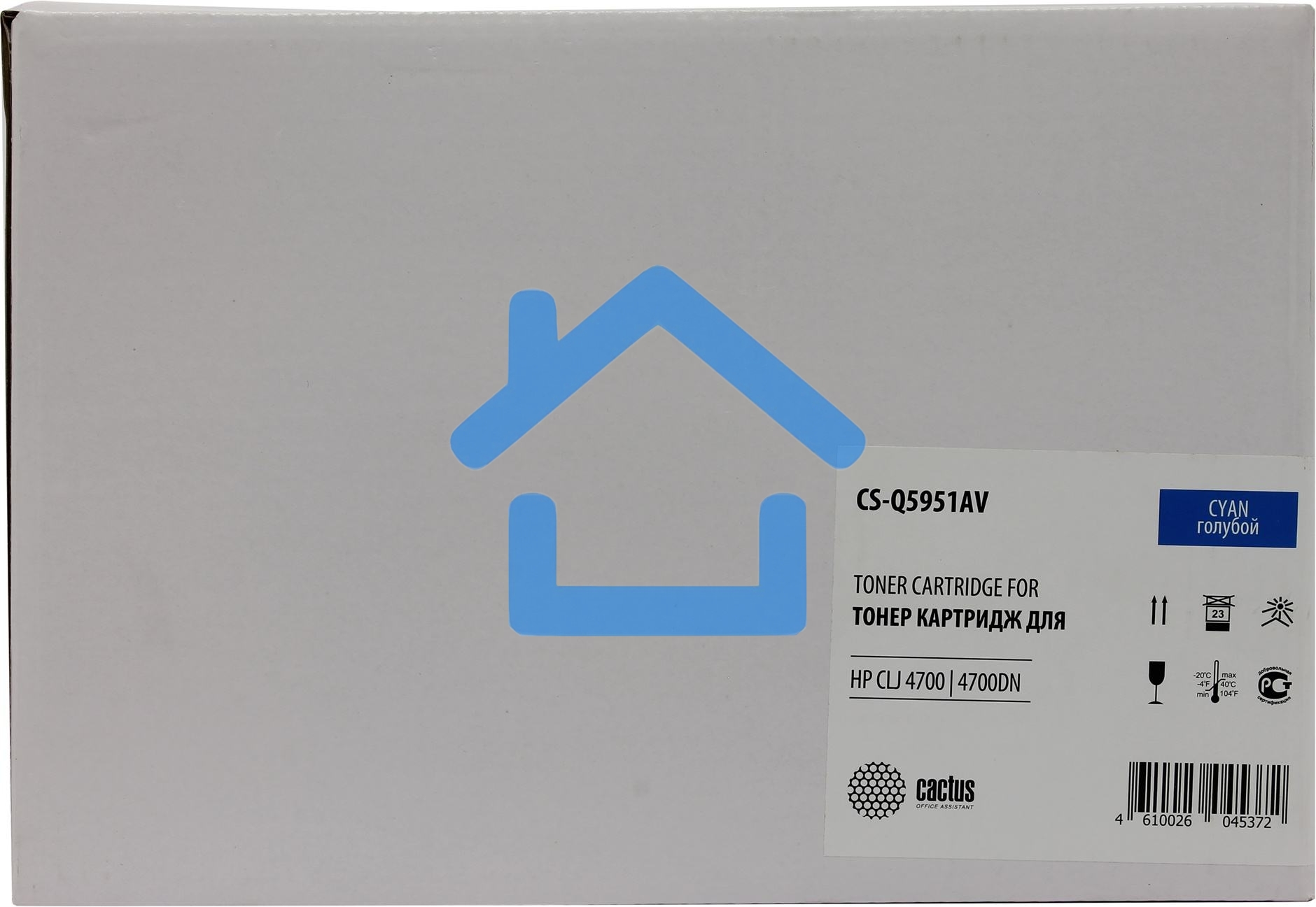 Картридж лазерный Cactus CS-Q5951A голубой (10 000 стр.) для HP Color LaserJet 4700