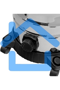 Строительный пылесос Denzel RVC30 серебристый, 1400 Вт, уборка сухая/сбор воды/выдув, пылесборник мешок, 30 л