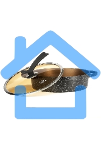 Сотейник LARA LR02-234 серия Orlean 28 см, 4.5 л, мрамор, Bronze, капсульное индукционное дно, крышка