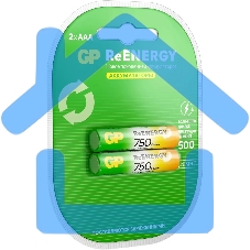 Аккумулятор GP 75AAAHCRGY-2CRCB2 AAA NiMH 750mAh (2шт)