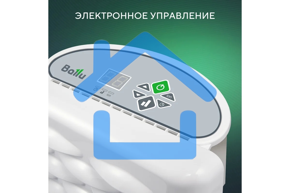 Конвектор Ballu Ettore BEC/ETER-1500 белый, 1500 Вт, 20 м2, термостат, дисплей