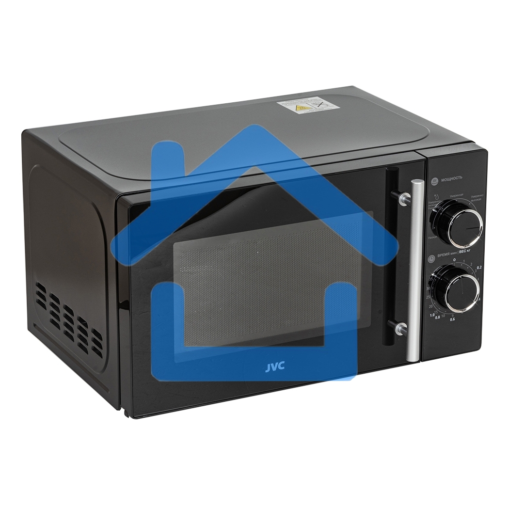 Микроволновая печь JVC JK-MW143M черный, 20 л, 700 Вт, переключатели - поворотный механизм